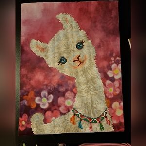 Finished llama diamond painting